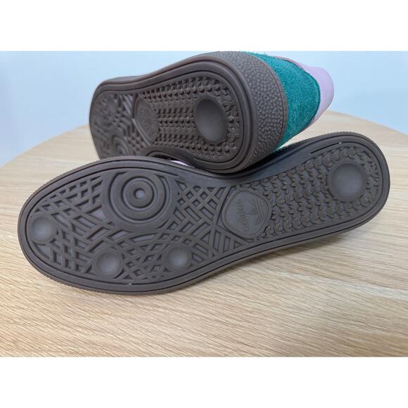 Adidas NWB Size 9.5 Handball Spezial Collegiate Green & Pink Velvet Kelly Dark - Picture 9 of 11